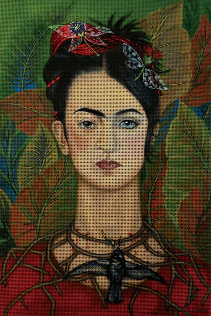 Needlepoint canvas 'Frida Kallo and me'