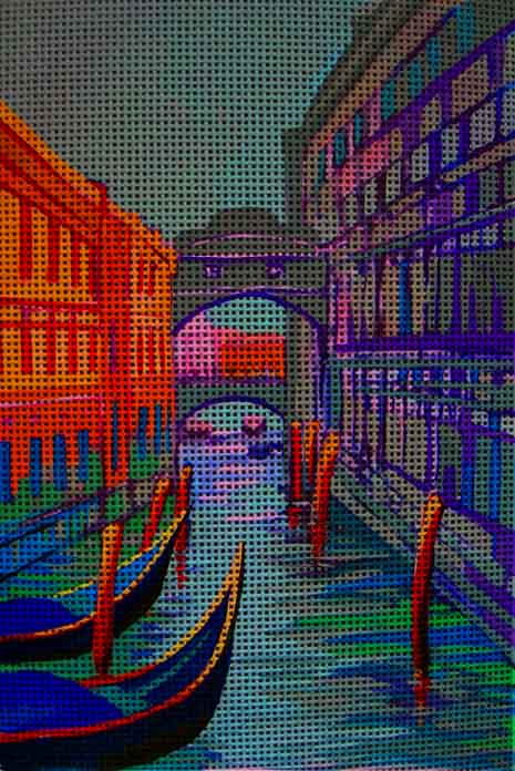 Needlepoint canvas 'Venetian look. Italy' by Hromuh Nataliya