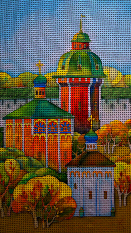 Needlepoint canvas 'Sergiev Posad. Antiquity. Russia' by Hromuh Nataliya