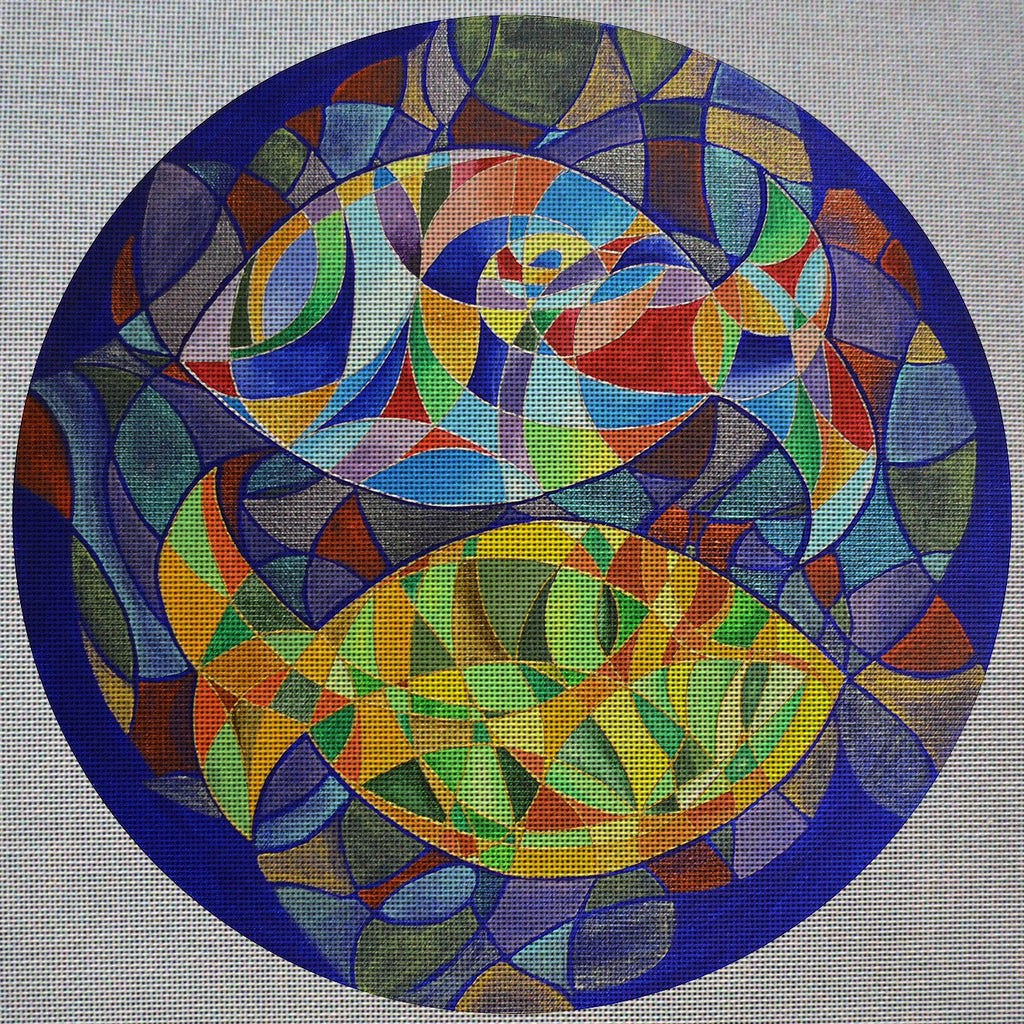 Needlepoint canvas "Spellbound fishes" by Irina Seliutina