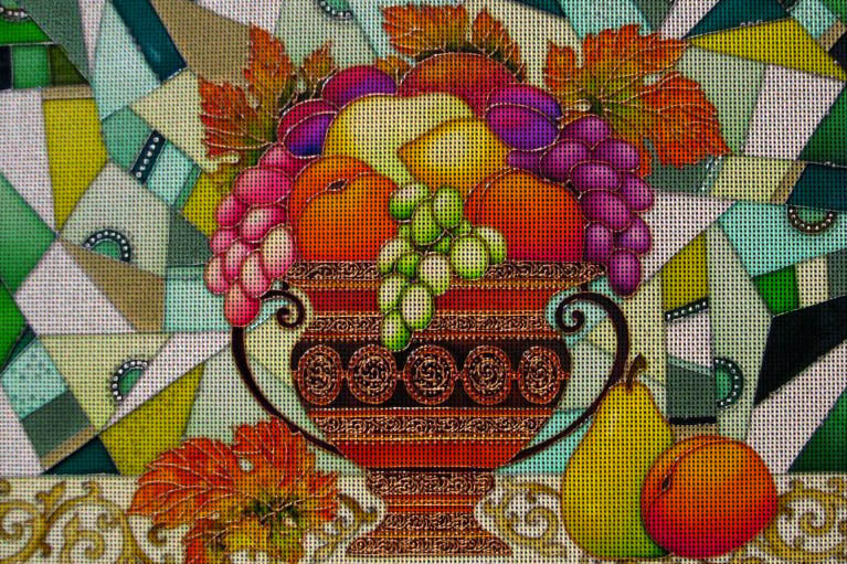Needlepoint canvas 'Fruits.Still life in green' by Irina Vasilieva