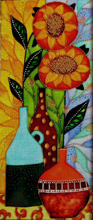 Needlepoint canvas 'Still life with Sunflowers?' by Irina Vasilieva