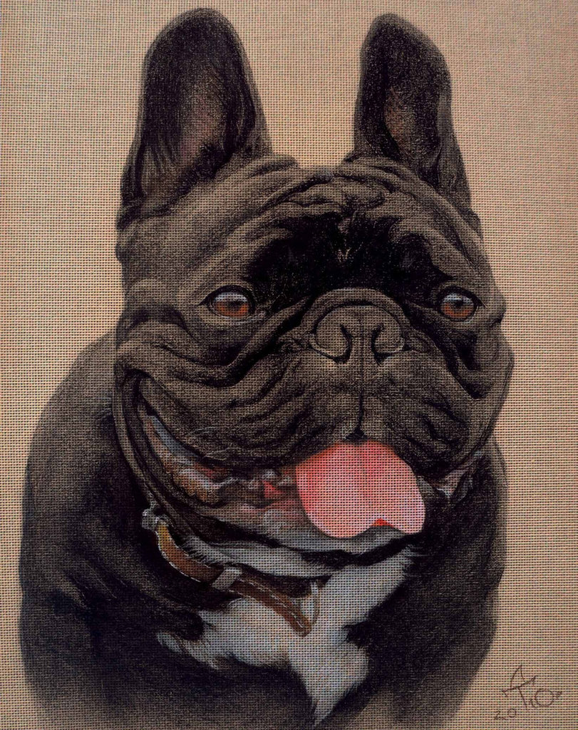 Needlepoint canvas 'Bulldog Sioma'