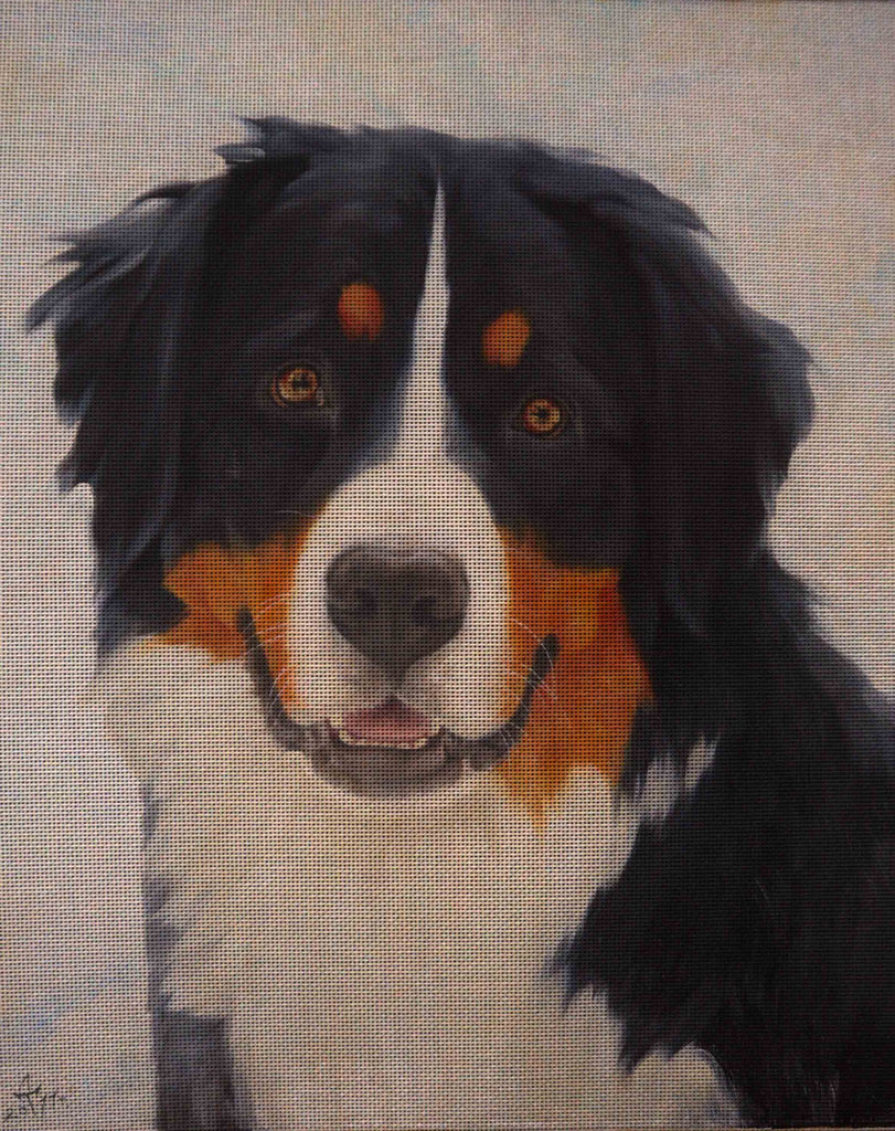 Needlepoint canvas 'Bernese Mountain Dog In winter'
