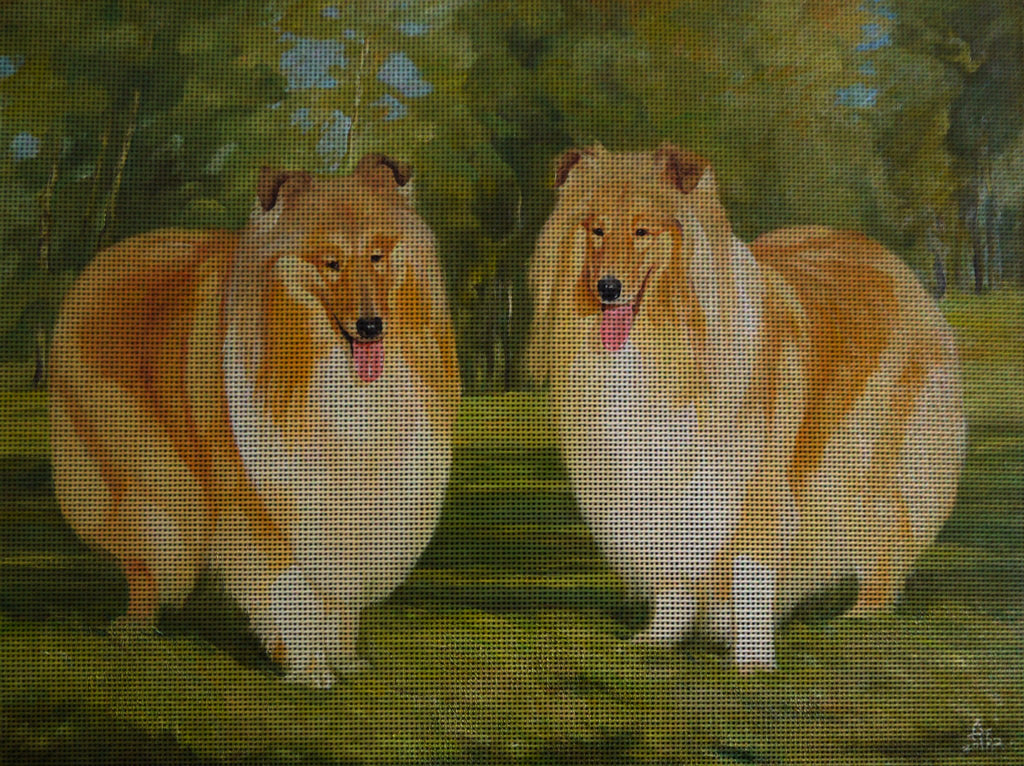 Needlepoint canvas 'Collies'