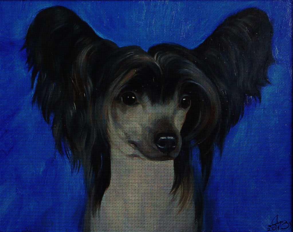 Needlepoint canvas 'Chinese Crested Dog'