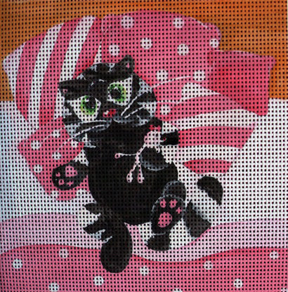 Needlepoint canvas 'Sweet Little Cat' by Stitch Art