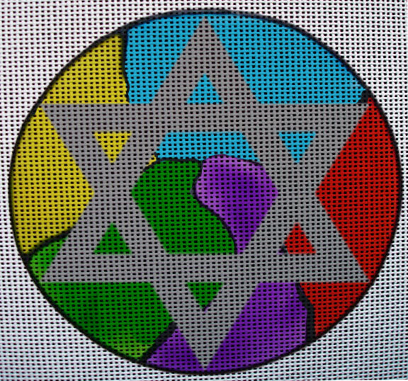 Needlepoint canvas 'David Star' by Stitch Art