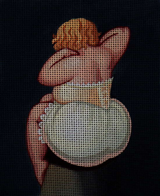 Needlepoint canvas 'Cute Plump Lady' by Stitch Art