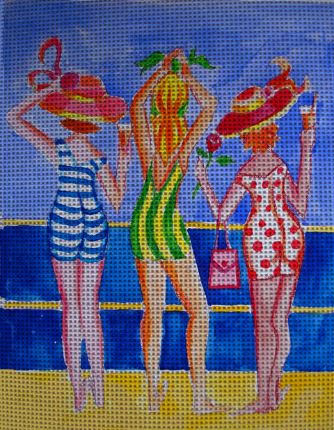 Needlepoint canvas 'Sexy Ladies at the Ocean' by Stitch Art