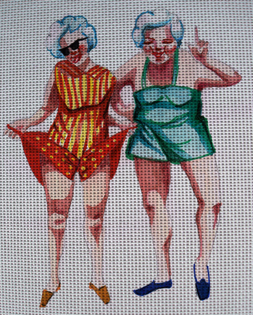 Needlepoint canvas 'Elderly ladies after drink' by Stitch Art