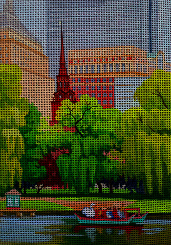 Needlepoint canvas 'Boston Public Garden' by Stitch Art