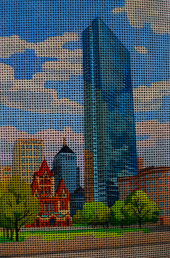 Needlepoint canvas 'Boston - Copley Square' by Stitch Art