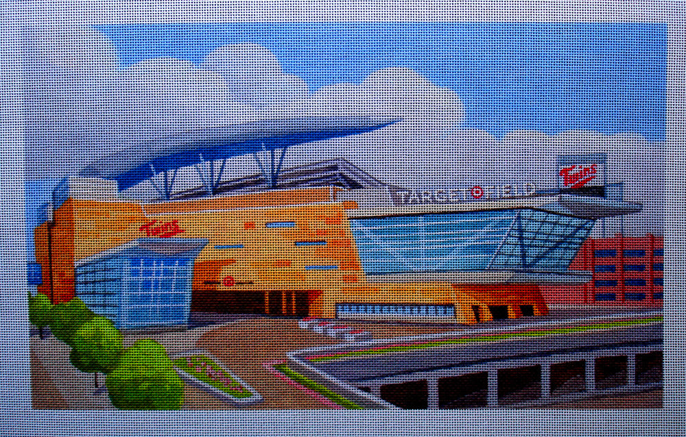 Needlepoint canvas 'Target Field Minneapolis, MN' by Stitch Art
