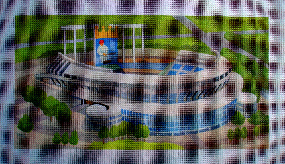 Needlepoint canvas 'Kauffman-Stadium Kansas City, MO' by Stitch Art
