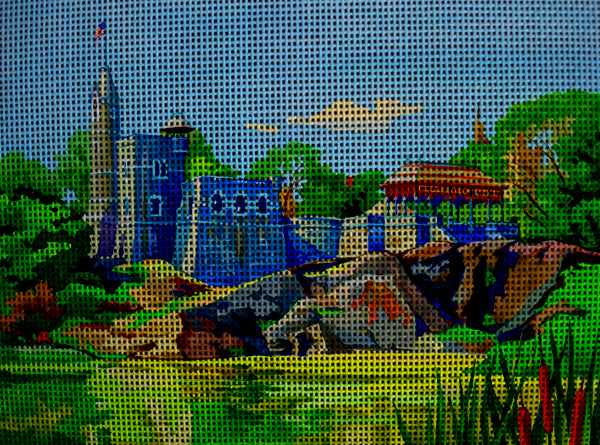 Needlepoint canvas 'Belvedere Castle, Central Park NYC' by Stitch Art