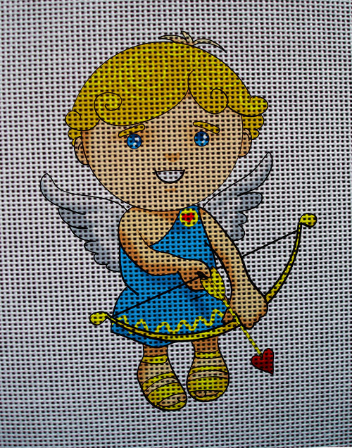 Needlepoint canvas 'Valentine Day Cupid' by Stitch Art